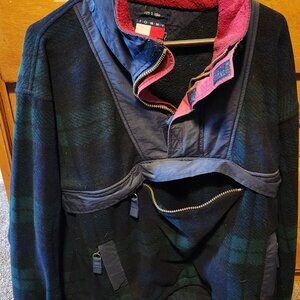 VINTAGE Tommy Hilfiger PULL OVER FLANNEL ZIPPER JACKET